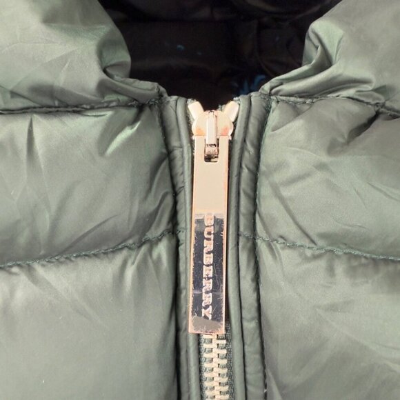 Burberry Green Puffer Down Jacket Women’s Size XS - Picture 14 of 15